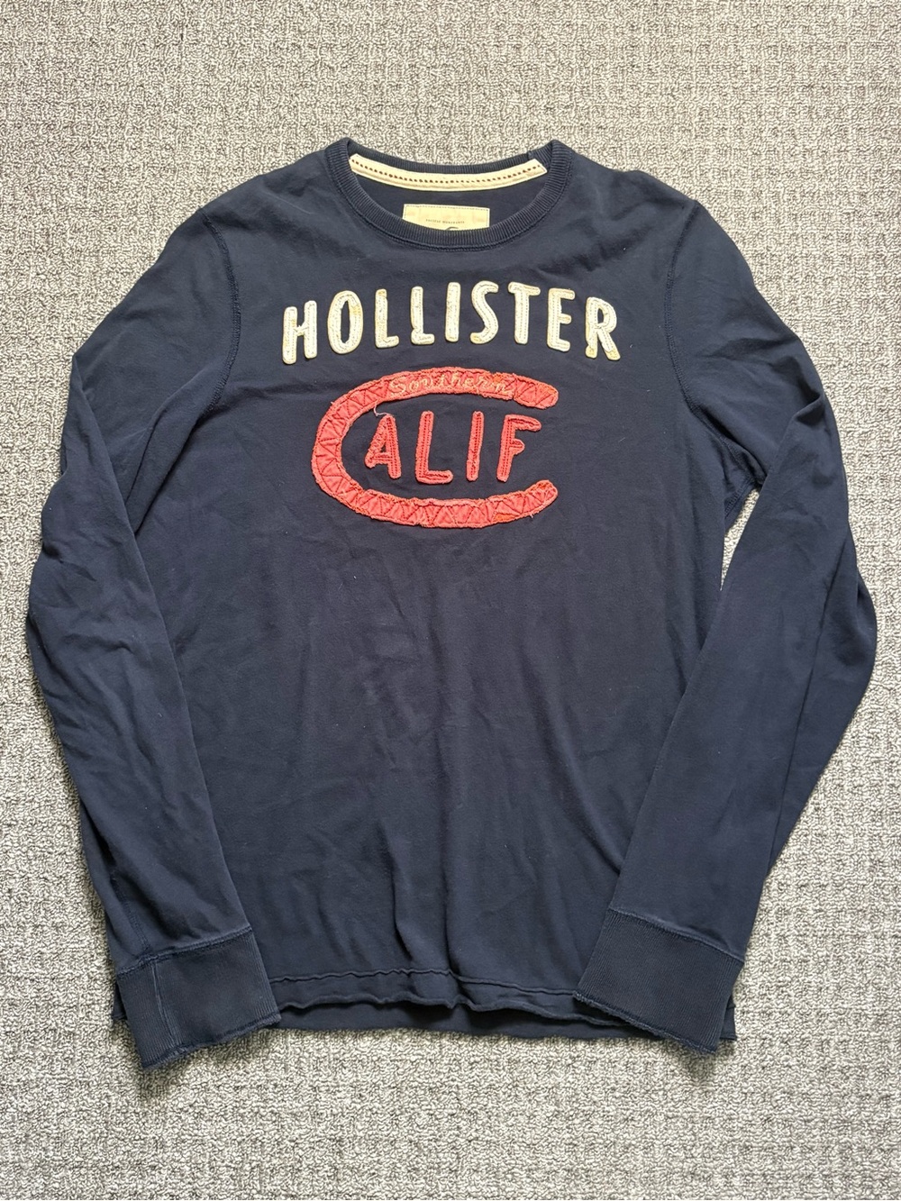 Y2K 2000s style Hollister Distressed Spellout Long Sleeve Tee | $25